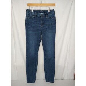 Amazon Essentials Jeans Size 8 Regular Skinny Mid Rise Stretch Denim dark Blue